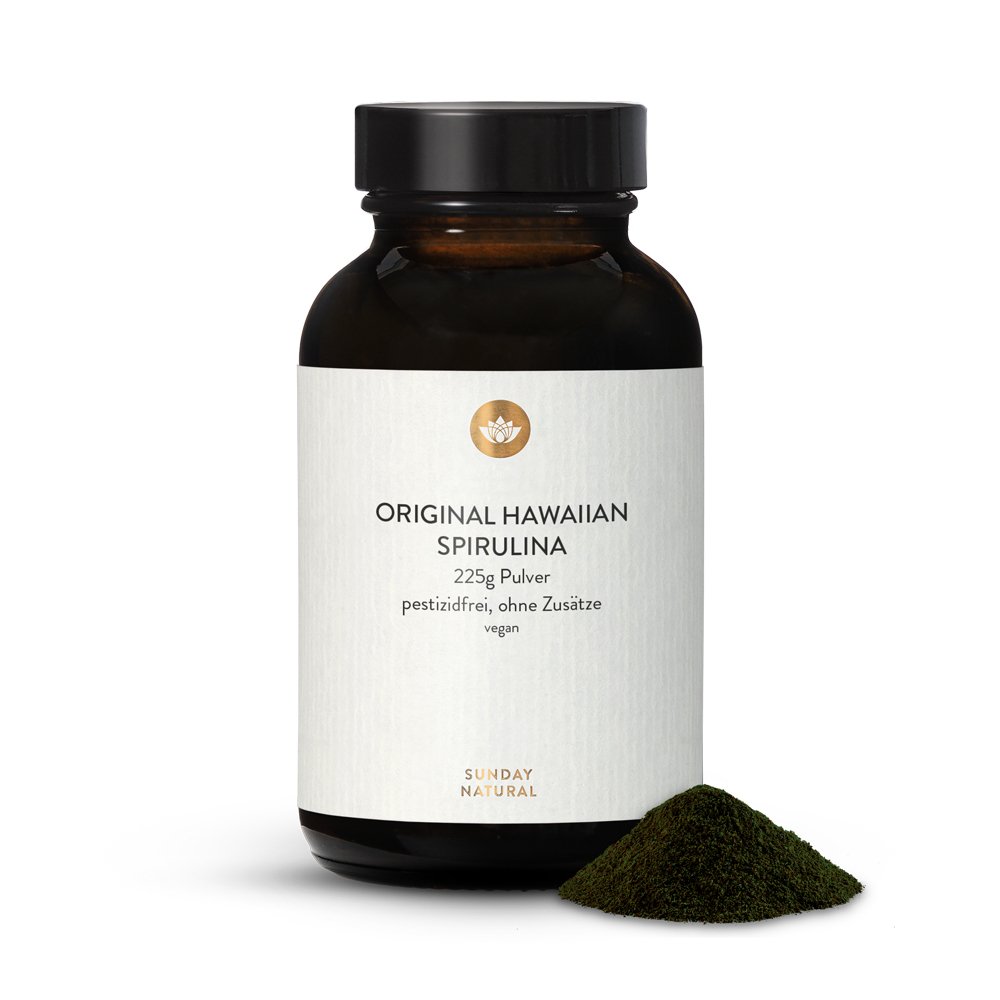 Hawaiian Spirulina Pulver Original in Premium Qualität Sunday Natural