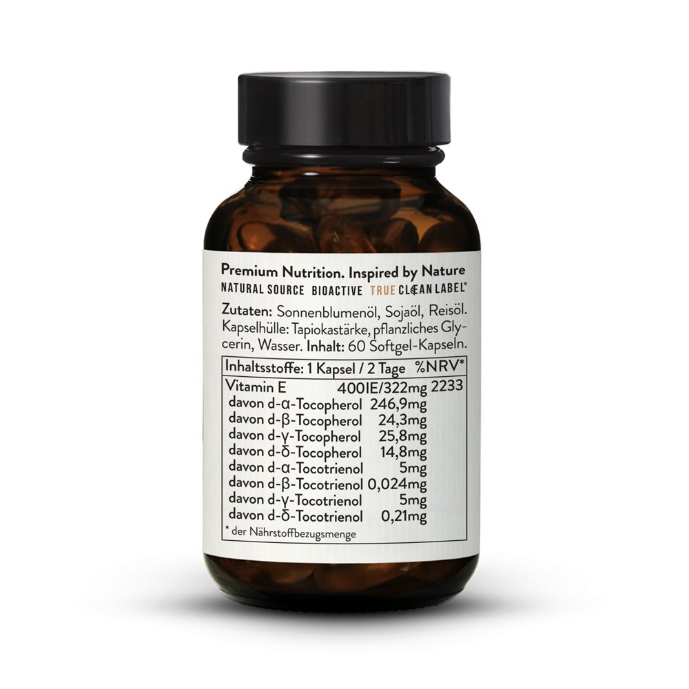 Vitamin E 400 Ie Komplex Hochdosiert Naturlich 60 Kapseln Sunday Natural
