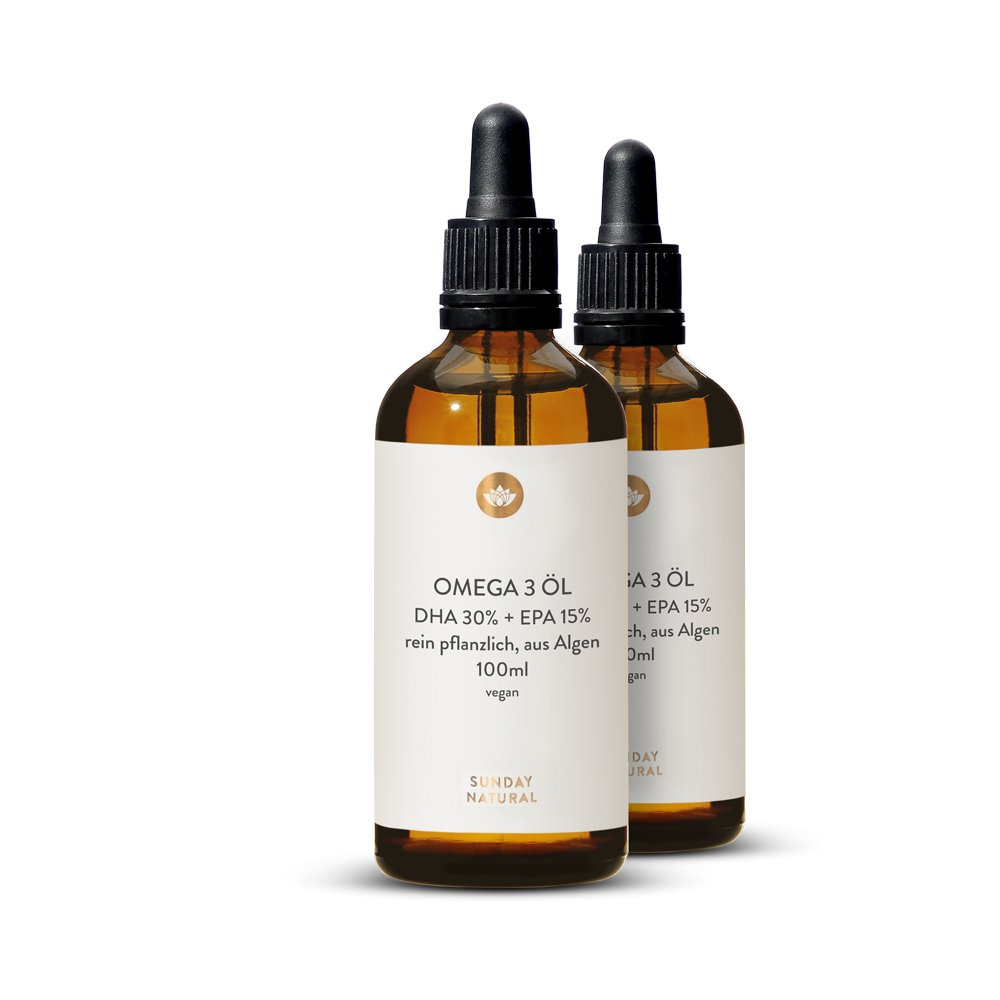 Vegan Omega-3 Oil. High-Dose DHA / EPA from Algae. 100ml | Sunday Natural