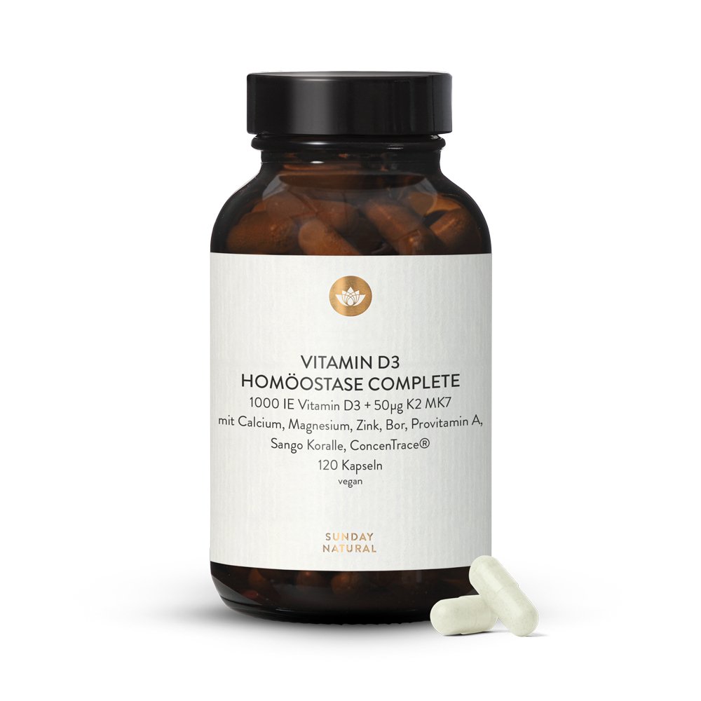 Vitamin D3 Homoostase Vitamin D Kofaktoren 120 Kapseln Sunday Natural