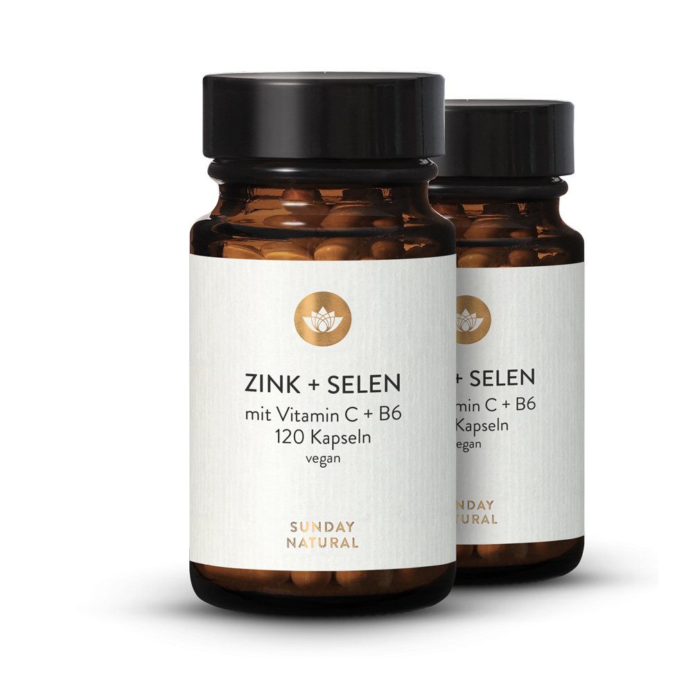 Zink Selen Kofaktoren Vitamin C Und Vitamin B6 2 X 120 Kapseln Sunday Natural