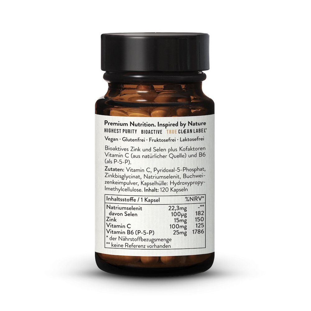 Zink Selen Kofaktoren Vitamin C Und Vitamin B6 120 Kapseln Sunday Natural