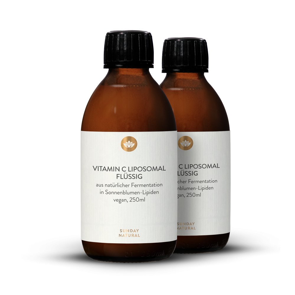 Liposomales Vitamin C 1000. Höchste Bioverfügbarkeit 2x250ml Sunday