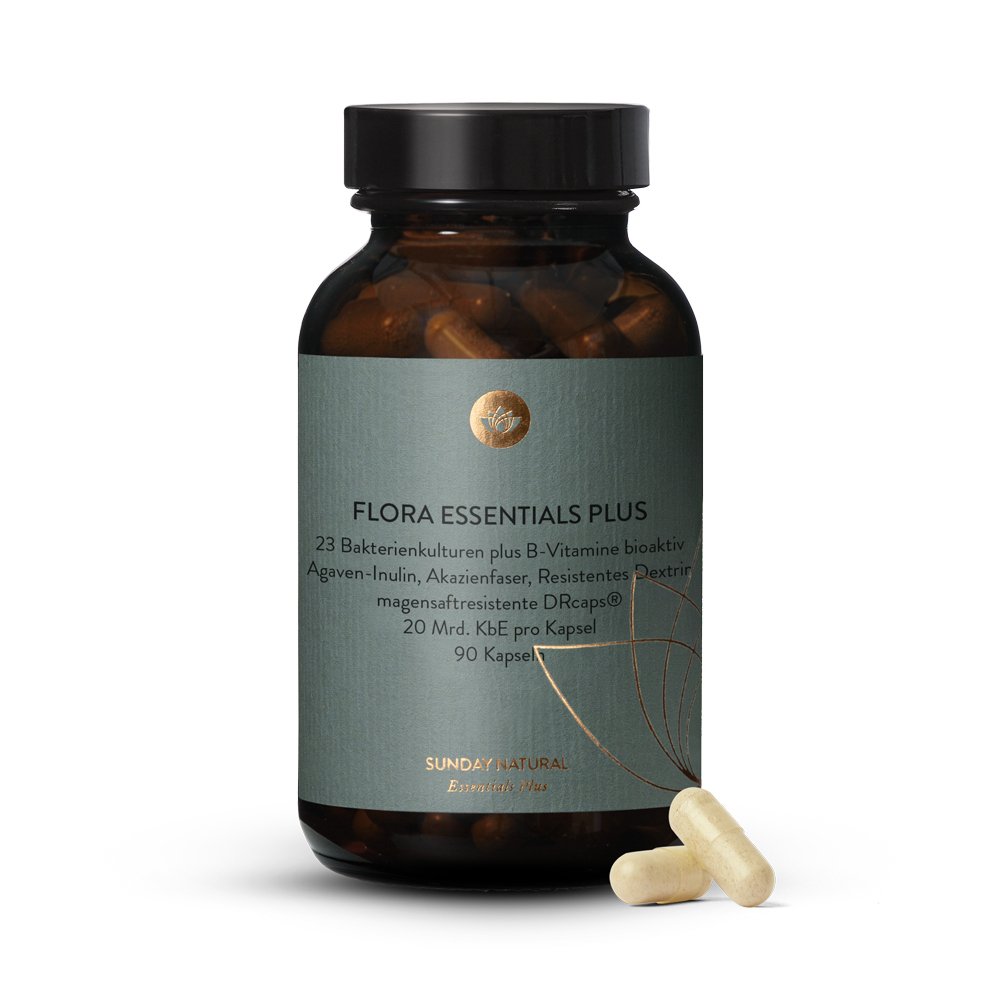 Flora Essentials Plus 23 Bacterial Strains. 90 Capsules Sunday Natural