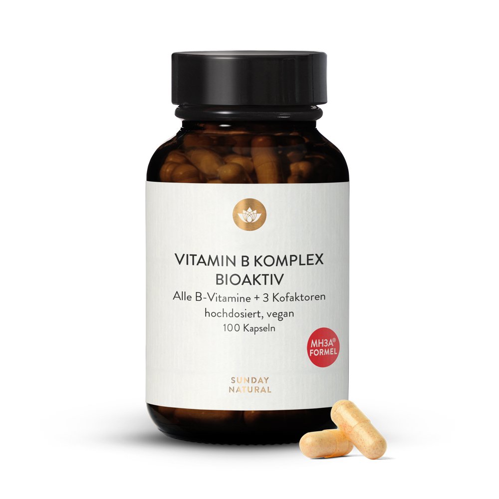 Vitamin B Komplex Bioaktiv Hochdosiert 100 Kapseln Sunday Natural
