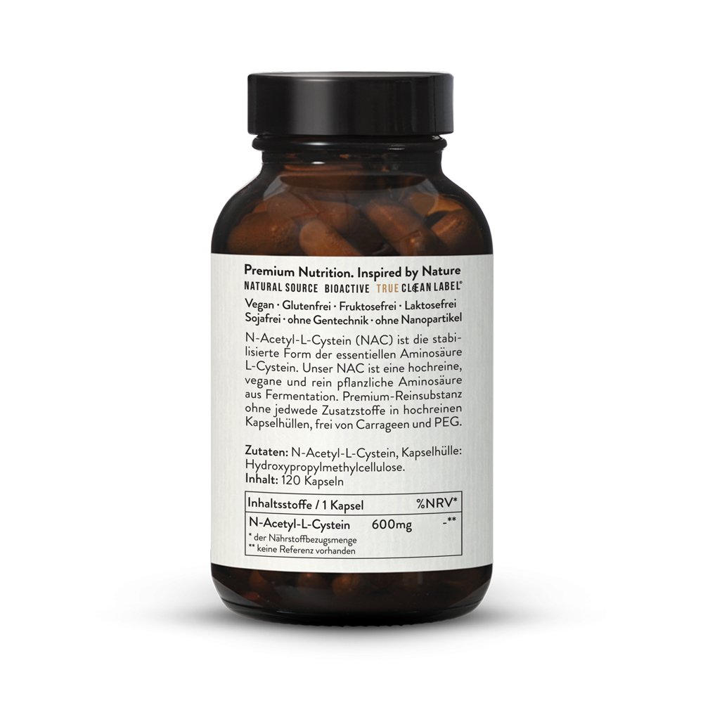 Nac N Acetyl Cystein 600mg Vegan 120 Kapseln Sunday Natural