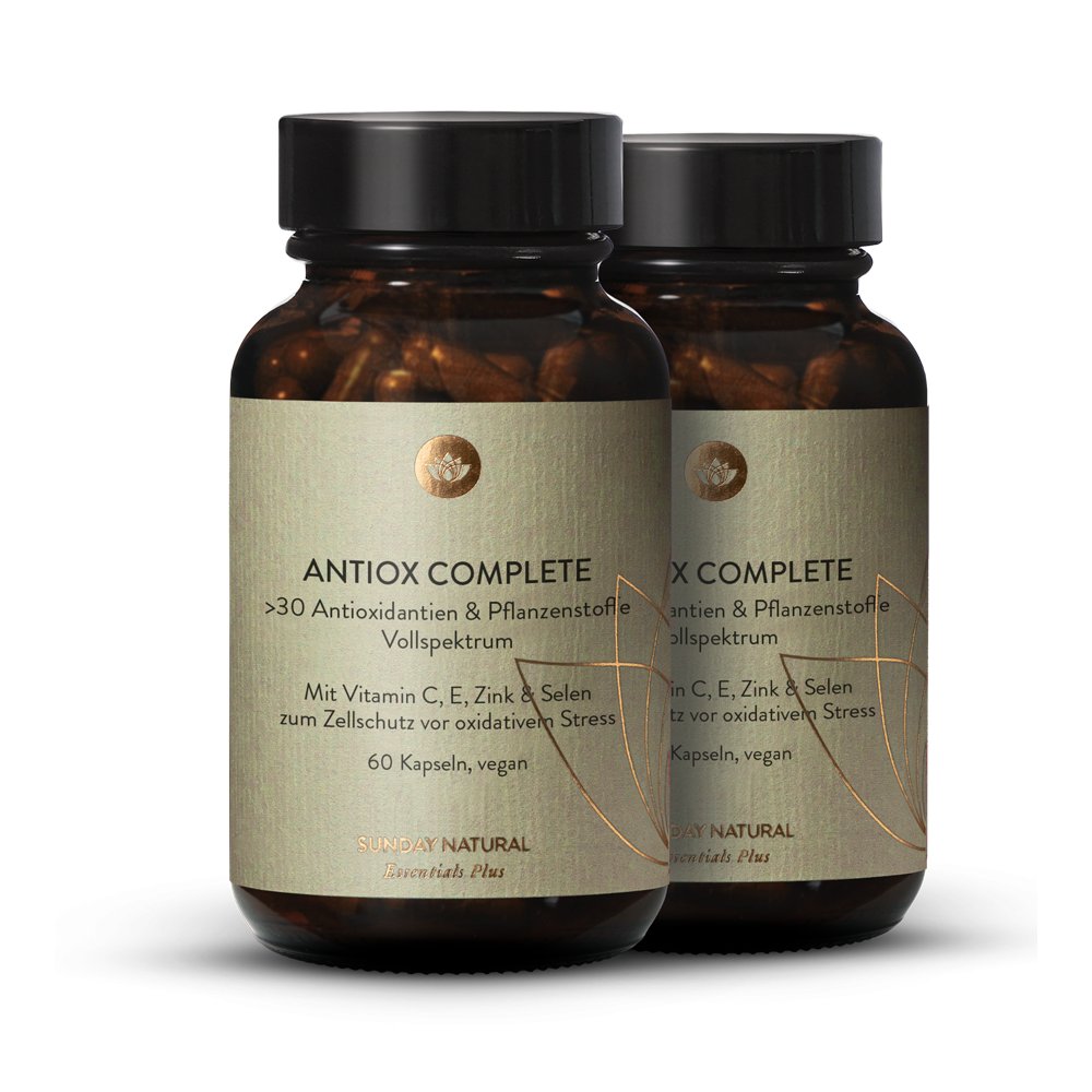 Antiox Complete Vollspektrum >30 Antioxidantien 2x60 Kapseln | Sunday ...