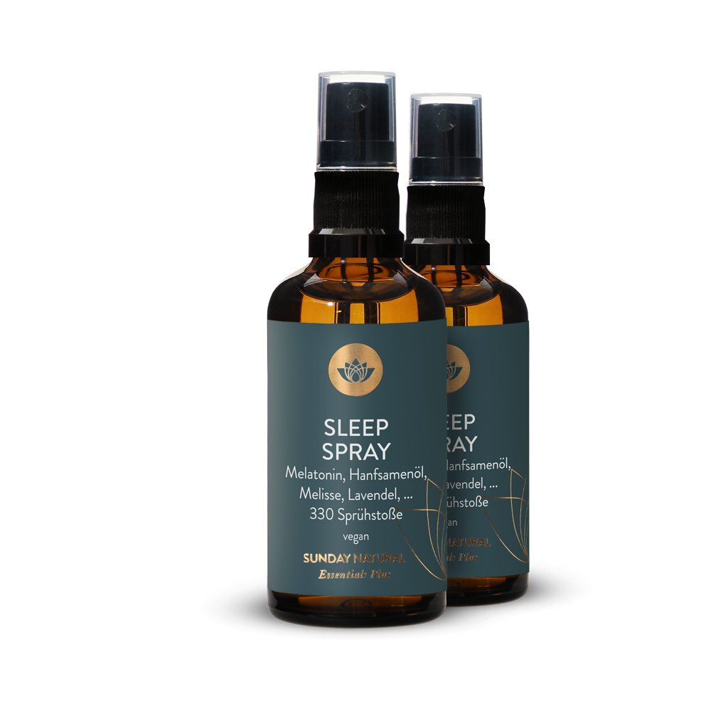 Sleep Spray. Melatonin, CBD, Melisse, B6 uvm. 2x330 Sprühstöße | Sunday Natural