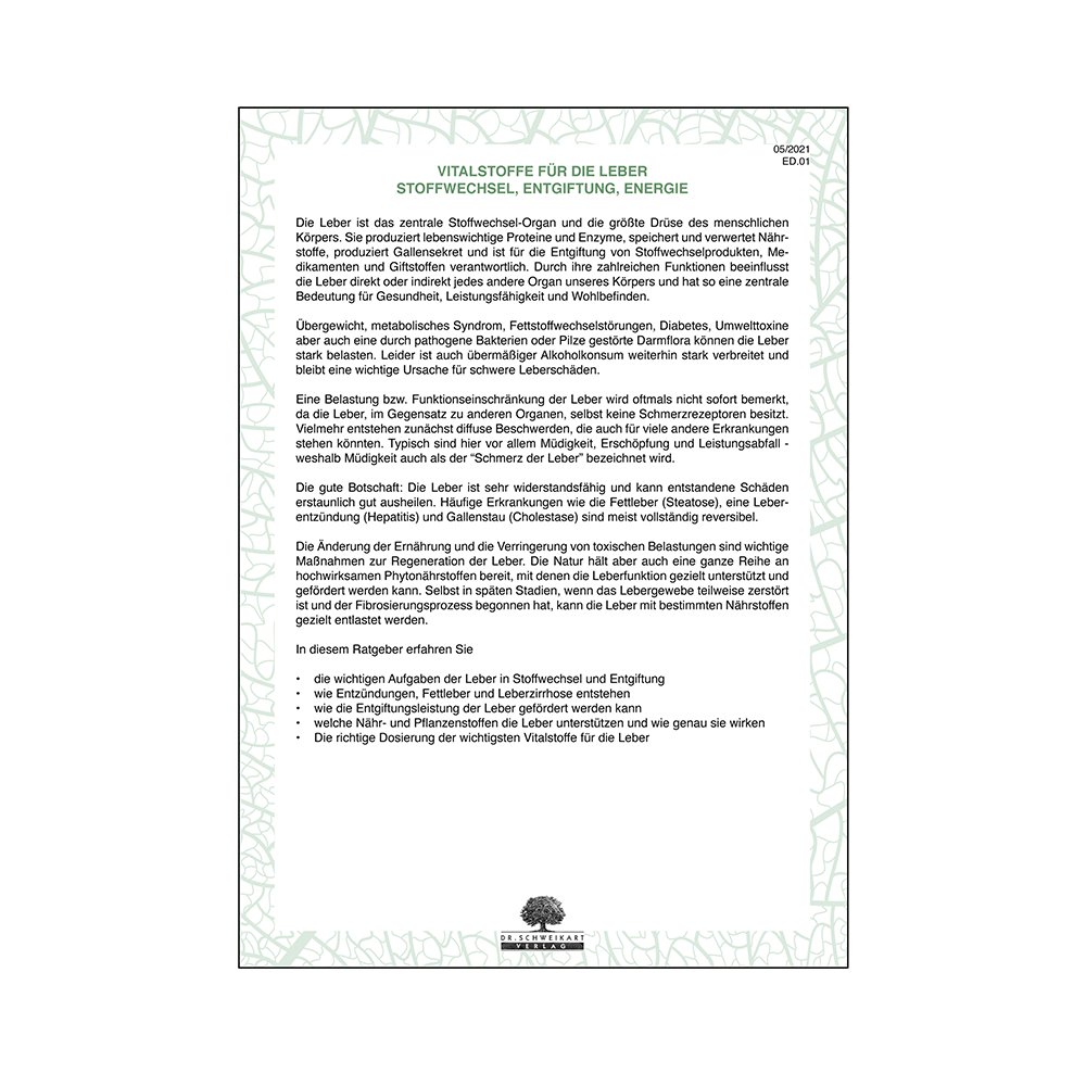 Leber Die Wichtigsten Vitalstoffe Grosser Ratgeber Pdf Download 88 Seiten Sunday Natural