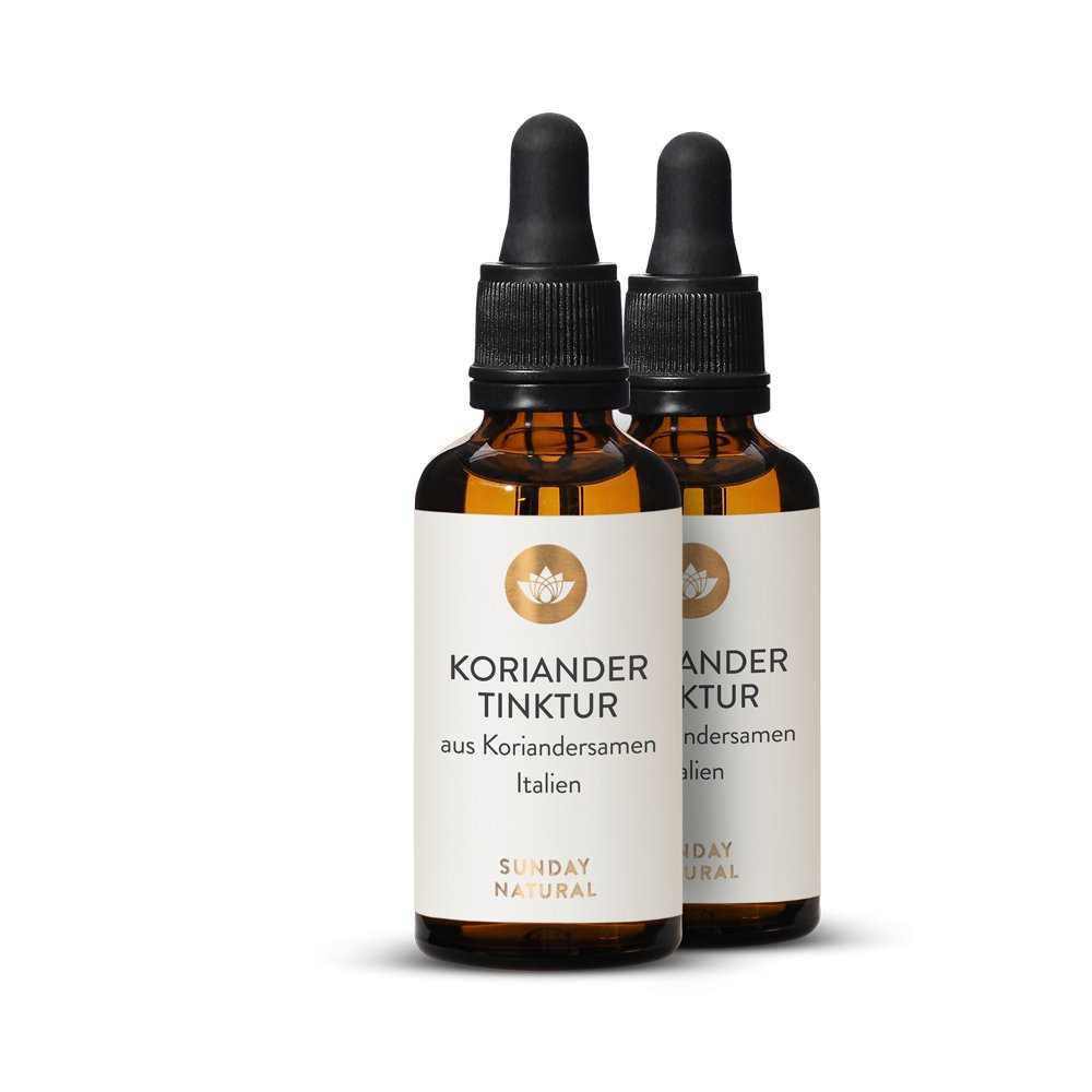 UltraPure Coriander Tincture from Italy. 2x50ml Sunday Natural