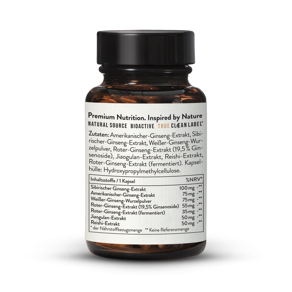 PremiumSaponinKomplex aus Ginseng, Jiaogulan uvm. 60 Kapseln