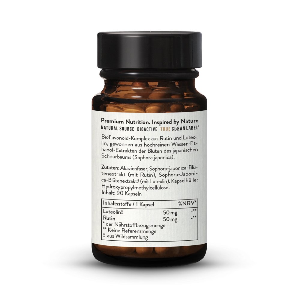 Bioflavonoid Complex 50mg Luteolin + Rutin. 90 Capsules Sunday Natural