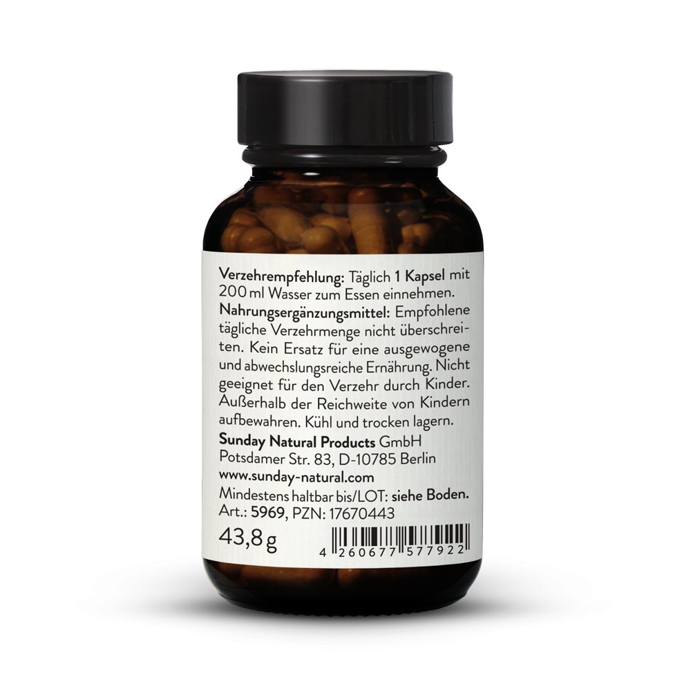 CholinKomplex 500mg 3 bioaktive Formen vegan 60 Kapseln Sunday Natural