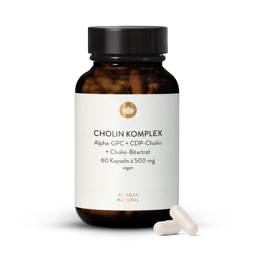 CholinKomplex 500mg 3 bioaktive Formen vegan 60 Kapseln