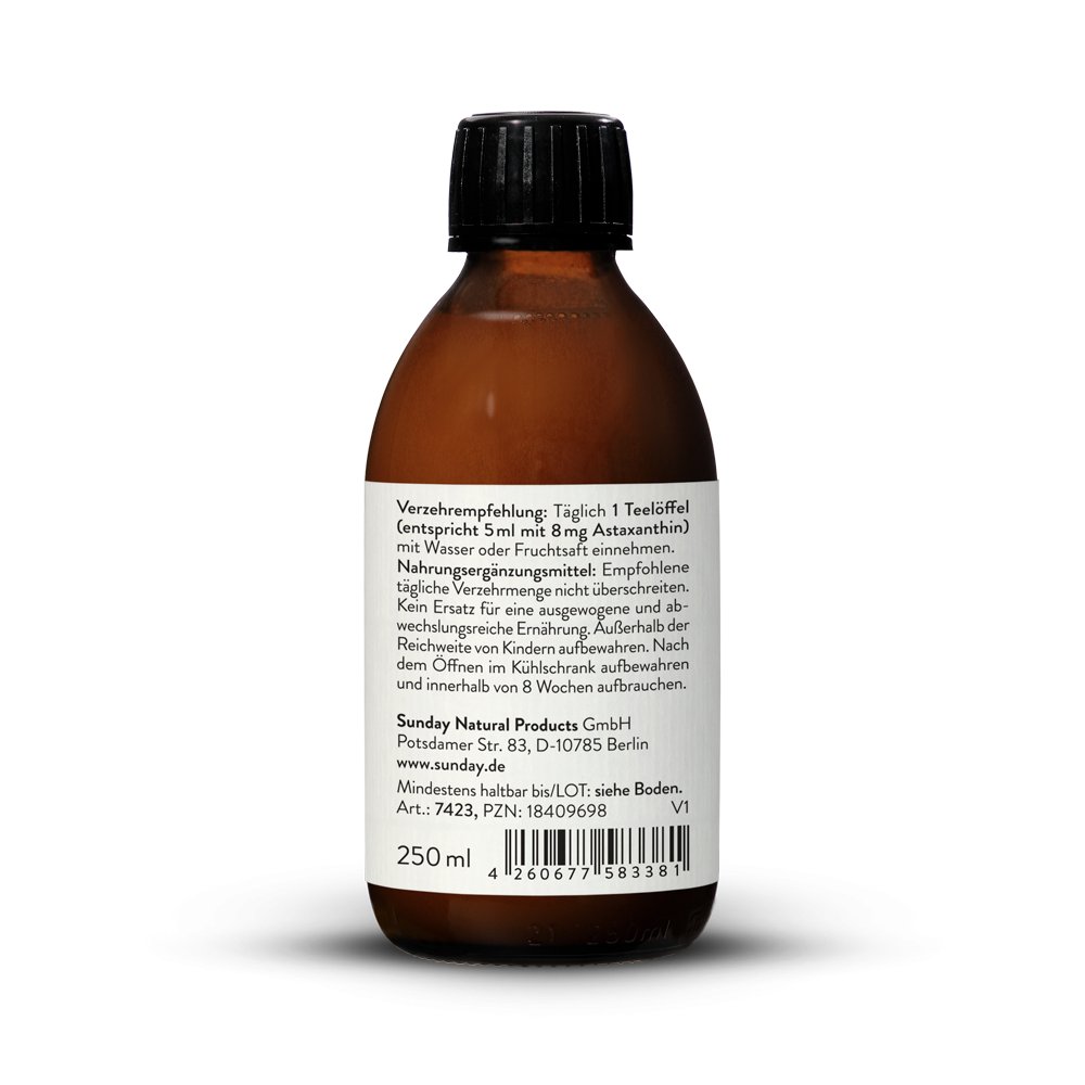 Liposomales Astaxanthin, natürlich, 250ml, hoch bioverfügbar Sunday
