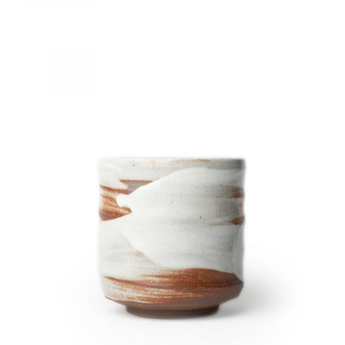Japanese Clay Teacup Shiro Hake