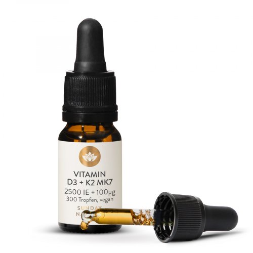 Vitamin D3 + K2 MK7 2,500 IU + 100µg All-Trans 300 Vegan Drops