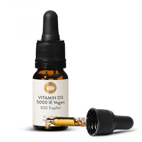 Vitamin D3 hochdosiert 5000 IE x 300 Tropfen VEGAN Sunday Natural