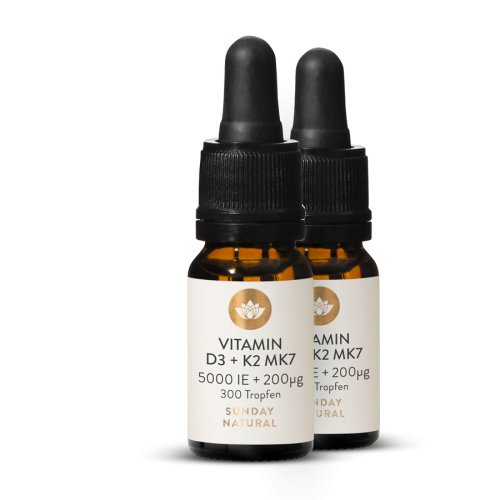 Vitamin D3 + K2 MK7 5000 IE + 200µg