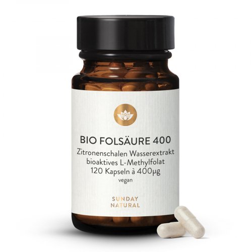 Bio Folsäure (Folat) 400µg Kapseln