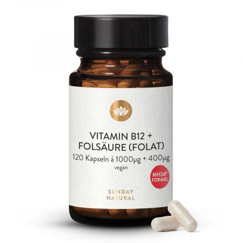 Vitamin B12 + Folsäure MH3A® + Quatrefolic® 1000µg + 400µg