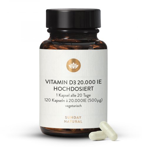 Vitamin D3 20.000 IE 120 Kapseln Hochdosiert