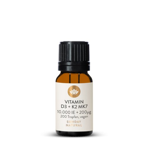 Vitamin D3 + K2 MK7 10,000 IU + 200µg All-Trans 240 Vegan Drops