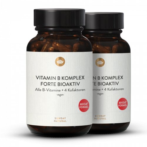 Vitamin BKomplex Forte mit B12 MH3A + Kofaktoren 2x60 Kapseln Sunday