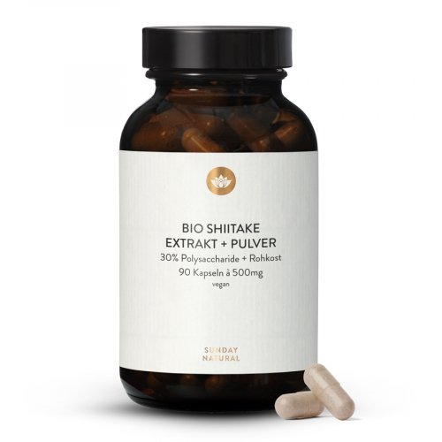 Organic Shiitake Extract + Powder Capsules