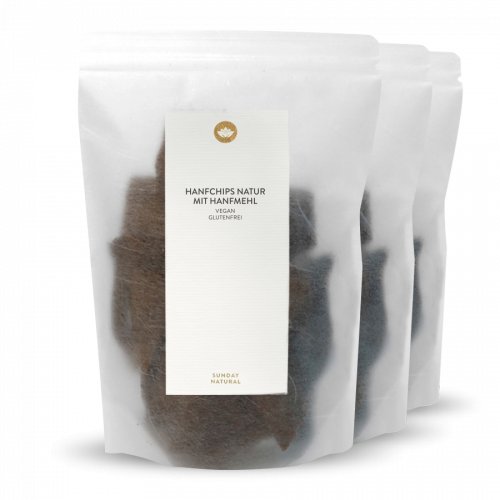 Hanfchips Natur Mit Hanfmehl  3er Set