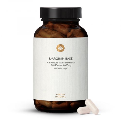 L-Arginine Base Capsules from Fermentation, Vegan