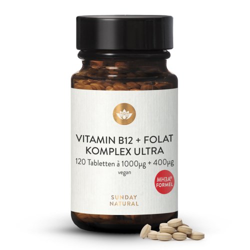 Vitamine B12 + Acide Folique MH3A® 1000µg + Complexe De Folate 400µg