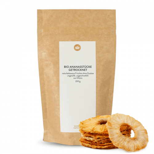 Bio Ananas Ringe Getrocknet