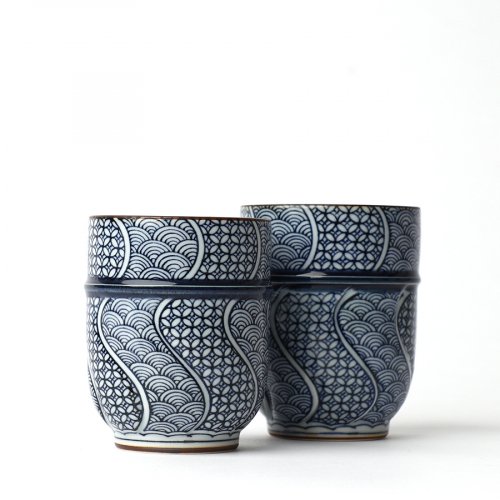 Japanese Teacup Set Jimon-Ori