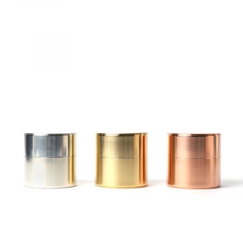 Tea Caddy Set Kaikado Copper Tinplate Brass 40g
