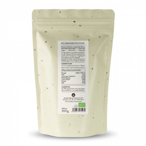 Bio-Hibiskus-Pulver Für Haarwuchs & Glanz - 50 G, Zertifiziert Bio, Für Haarmasken