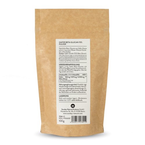 BetaGlucane aus HaferExtrakt ballaststoffreich 100g Pulver