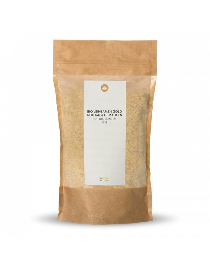 Gekeimte Bio-Leinsamen braun und gold Premium
