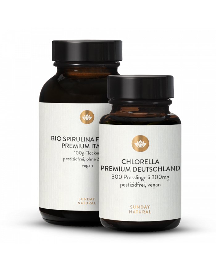 Premium Chlorella Alge aus Japan und Indien vegan ohne Zusätze