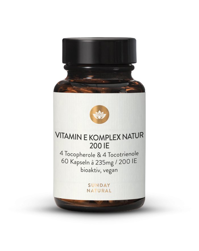 Vitamin E Natural, Vegan Forms Sunday Natural