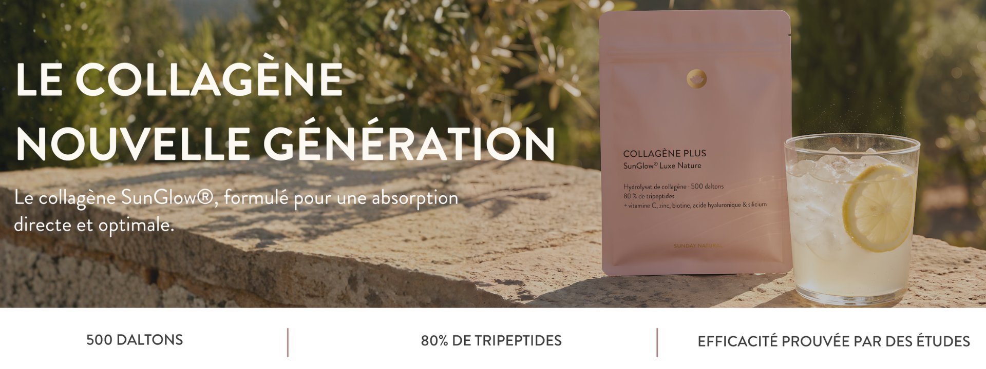 SunGlow Luxe, le collagène nouvelle génération, 500 daltons